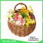 Handmade decorative garden hanging rattan flower basket