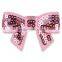 Wholesale Fashion Girls Hair Decorations Hair Bows Girls Boutique Hot Pink Sequin Bow