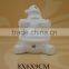 santa claus shape ceramic christmas figurine with LED light for porcelain fire