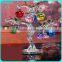 China custom made k9 red crystal apple tree for home decoration