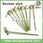 Bamboo food pick,knot stick for party