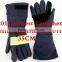 Navy blue fire retardant Cotton fabric safety firefighting gloves