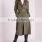 hot sale european style women khaki military trench coat