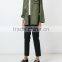 100% cotton women military olive green jacket customized