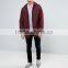 2017 Xinlan Manufacturer High Quality New Design Autumn Durable 100% Cotton Burgundy Running Casual Men Jacket