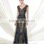 black lace deep v neck off shoulder mother bride elegant evening summer dresses