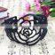 Preety black rose hollow jewelry bangles for girls