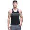 Stretch comfortable black plain sport tank tops