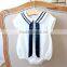 White Linen Bodysuits Baby Bubble Romper Boutique Wholesale Baby Toddler Clothing