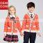 Children School Uniform Sweaters Cardigan With Chest Logos Customized