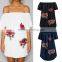 Summer Women Beach Dresses Off Shoulder Flower Print Ladies