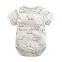Newborn summer full animal printing cotton baby bodysuit