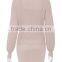 2018 OEM Custom-Made womens full sleeve sweater dresses and cardigan in one set