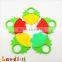 Food Grade Delicious Fruit Feeding Silicone Finger Teether Baby Pacifier Ring