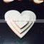 Peach heart log DIY wood buttons