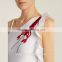 China factory wholesale embroidered asymmetric ruffle one piece swimsuit women