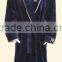 China supplier high quality lady's lapel style solid flannel robe