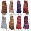 COTTON PRINTED LONG WRAP AROUND SARONG SKIRT INDIA