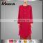Top quality custome red women long coat muslim chiffon nice tunics