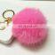Stylish and fluffy rabbit fur key chain