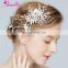 Women Headpiece Marquise Floating Freshwater Pearls and Beads Rhinestone Claw Chain Wedding Hair Clip Bridal Hair Ornaments