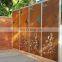 2019 new design corten steel metal leaf screen fence for backyard