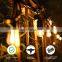 S14 led 48ft 15 sockets party edison bulb patio led solar string lights Waterproof