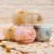 Solid color light weight cotton acrylic linen blend crochet yarn ball