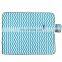 Customized Striped Pattern Portable Soft Outdoor Folded Picnic Blanket Fleece Waterproof With Handle