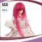 Cheap long hot pink bjd doll straight synthetic wigs