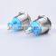 22mm 12v 24v Waterproof Metal Push Button Electrical Switch Latching Momentary Annular Power Symbol with LampLed Indicator