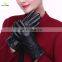 Men Sheepskin Leather Gloves Autumn Winter Warm Touch Screen Full Finger Black Leather Gloves