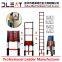 New Color Dleat 3.8m Single Aluminum Telescopic Ladder With EN131