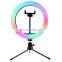 33cm 13 inch RGB Photography LED Ring Light Dimmable Colorful Selfie Lamp With Phone Clip Professional photography fill light