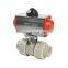 2 inch Air Compressor Spring Return Double Union Corrosion Resistant Pneumatic Actuator PP Ball Valve