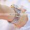BS Brand Crystal Stainless Steel Women Diamonds wristwatches Lady Watch