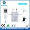 2-port mini universal dual usb charger factory wholesale price with black and white EU & US plug