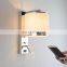 E27 lamp holder surface mounted 3W double switch classic flexible bed wall light led wall lamp for home