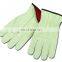 Warm Lining White Men's Cow Grain Leather Driving Gloves With Wing Thumb