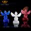 Exquisite Religious Crystal Glass Liuli Garuda Dhwaja Roc Great Bird Statues