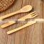 New Product Party One Use Wholesale Natural Bamboo Sugar Spoon Fork Knife Set Korea