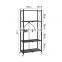 Folding Metal Storage Shelves Unit 5-Tier Foldable Freestanding Organizer Rack for Garage Kitchen Office No-Assembly