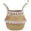 Best Seller Seagrass Belly Basket Eco Friendly Straw Plant Holder Storage Basket Decor Home High Quality