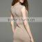 2016 new arrival knit beaded dress slim hip hop sleeveless dress with modern beading design