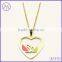 Stainless Steel Gold Plated Heart Pendant Necklace