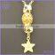 handmade alloy pentacle pendant with beads