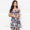 2016 Digital printing women sleeveless lace dress OEM supply with wholesale price D314