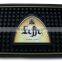Custom branded logo soft PVC natural pvc material color printing bar mat