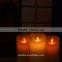 simulated flame ivory wax moving flame led candle with remote