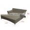 Outdoor Rattan Furniture Wicker Chaise Lounge Chair Pool Two Seat Sofa Lounge Chair Wheels